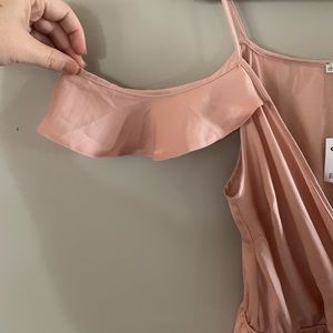 Mauve mini wrap dress